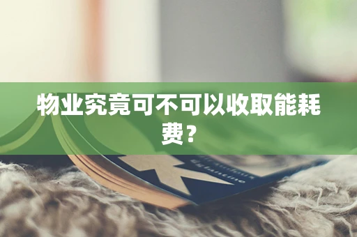 物业究竟可不可以收取能耗费？