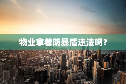 物业拿着防暴盾违法吗？