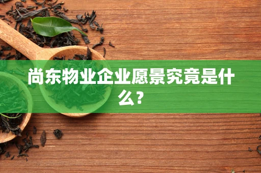 尚东物业企业愿景究竟是什么？