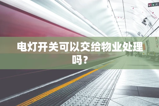 电灯开关可以交给物业处理吗？