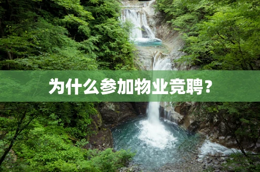 为什么参加物业竞聘？