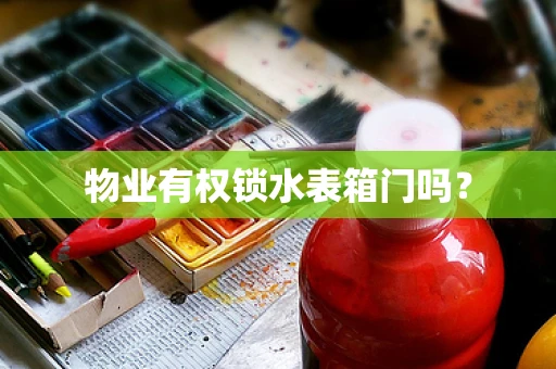 物业有权锁水表箱门吗？