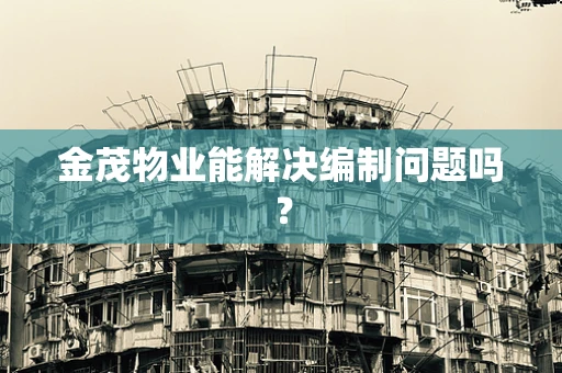 金茂物业能解决编制问题吗？