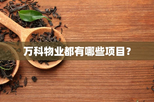 万科物业都有哪些项目？