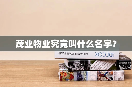 茂业物业究竟叫什么名字？