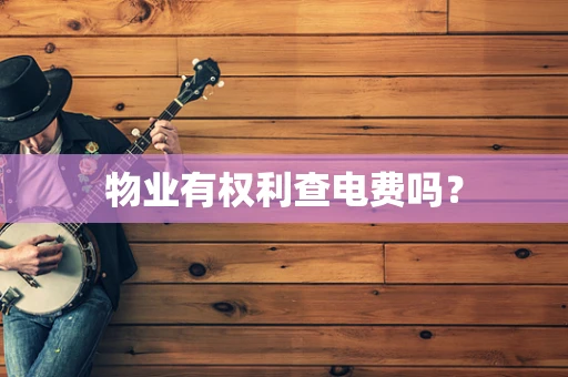 物业有权利查电费吗？