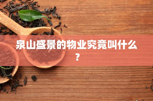 泉山盛景的物业究竟叫什么？