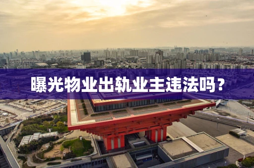 曝光物业出轨业主违法吗？