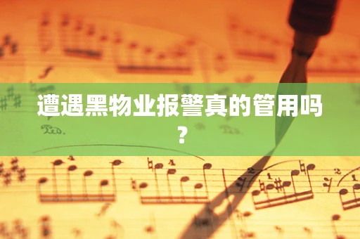 遭遇黑物业报警真的管用吗？