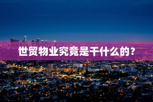 世贸物业究竟是干什么的？