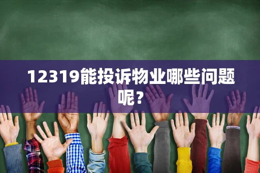 12319能投诉物业哪些问题呢？