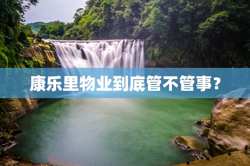康乐里物业到底管不管事？