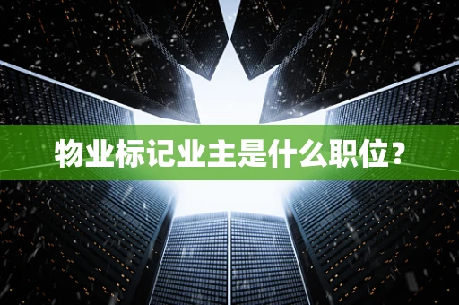 物业标记业主是什么职位？