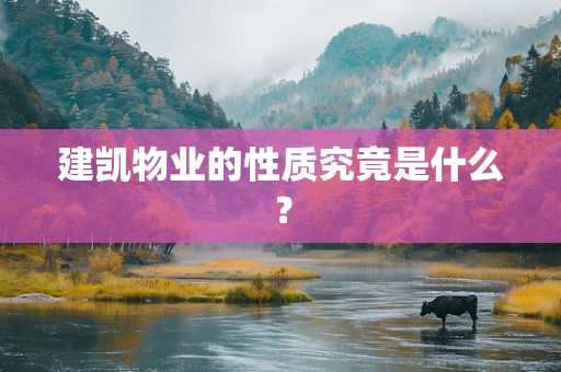 建凯物业的性质究竟是什么？