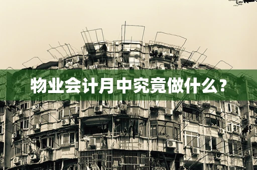 物业会计月中究竟做什么？