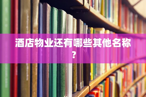 酒店物业还有哪些其他名称？