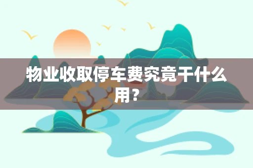 物业收取停车费究竟干什么用？