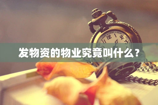 发物资的物业究竟叫什么？