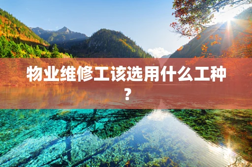 物业维修工该选用什么工种？