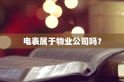 电表属于物业公司吗？
