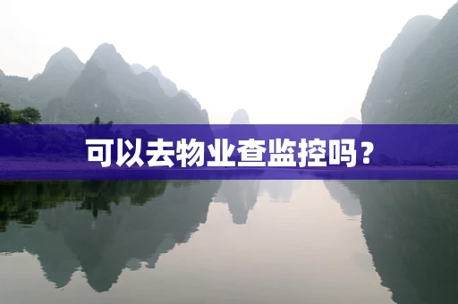 可以去物业查监控吗？