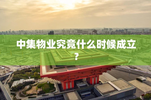 中集物业究竟什么时候成立？