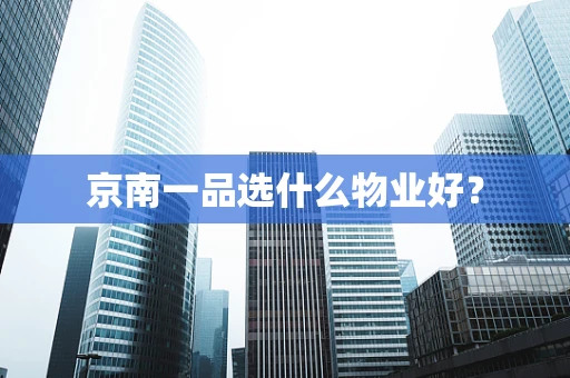 京南一品选什么物业好？