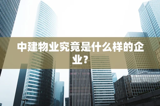 中建物业究竟是什么样的企业？