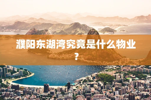 濮阳东湖湾究竟是什么物业？
