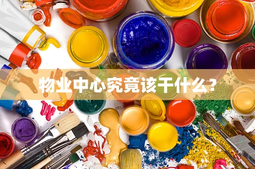 物业中心究竟该干什么？