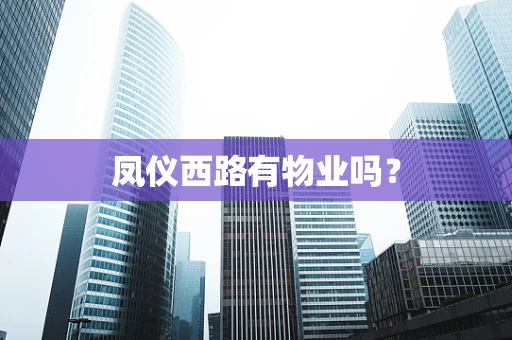 凤仪西路有物业吗？