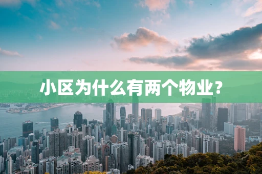小区为什么有两个物业？
