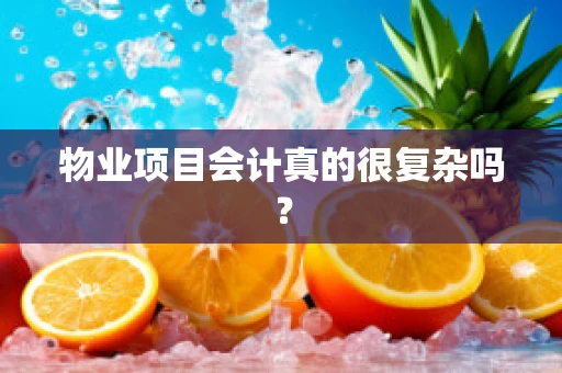 物业项目会计真的很复杂吗？