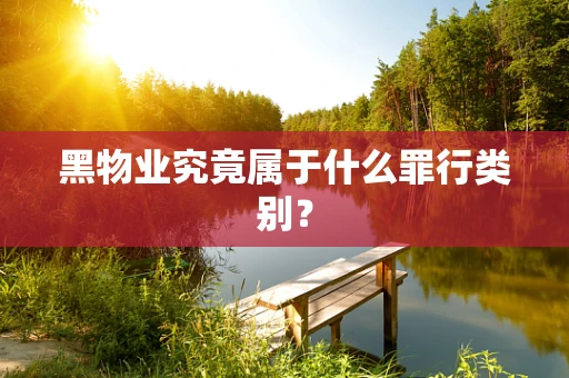 黑物业究竟属于什么罪行类别？