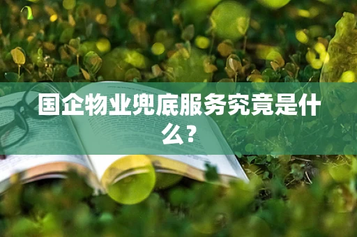 国企物业兜底服务究竟是什么？