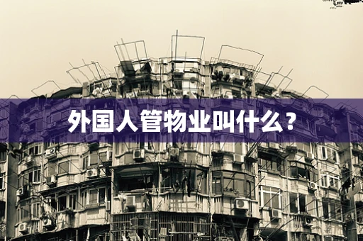 外国人管物业叫什么？